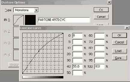 Редактирование градационной кривой